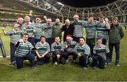 13 December 2014; The Greystones RFC team with Leinster's Richardt Strauss ahead of the Bank of Ireland's Half-Time Minis. European Rugby Champions Cup 2014/15, Pool 2, Round 4, Leinster v Harlequins. Aviva Stadium, Lansdowne Road, Dublin. Picture credit: Stephen McCarthy / SPORTSFILE