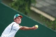 10 August 2007; Colm O'Brien, from Malahide, Dublin, representing William and Mary University, USA, and Ireland, in action against Herman Kuschke, Namibia. World University Games 2007, Men's Singles Tennis, 2nd Round, ColinO'Brien.v.HermanKuschke, The National Tennis Development Centre, Bangkok, Thailand. Picture credit: Brian Lawless / SPORTSFILE