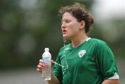 11 August 2007; Shannon Smith, representing Louisville University, Kentucky, and Ireland, cools down during the match. Ireland won the match 1-0 qualifying them for the quarter-finals of the tournament where they will meet France. World University Games 2007, Women's Soccer, Pool A, Ireland v Thailand, Rajamangala University of Technologhy, Main Stadium, Bangkok, Thailand. Picture credit: Brian Lawless / SPORTSFILE