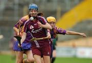 11 August 2007; Lourda Kavanagh, Galway, in action against Deirdre Codd, right, and Catherine O'Loughlin, Wexford. Gala All-Ireland Senior Camogie Championship semi-final, Wexford v Galway, Nowlan Park, Co. Kilkenny. Picture credit: Matt Browne / SPORTSFILE