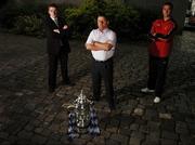 13 August 2007; Dundalk manager John Gill with Denis Beehan, Cork City, and John Lawlor, Malahide United, at a photocall for the third round of the 2007 FAI Ford Cup. Alexandra Hotel, Dublin. Picture credit; Pat Murphy / SPORTSFILE