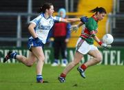 11 August 2007; Chris Heffernan, Mayo, in action against Orla McKeown, Monaghan. TG4 All-Ireland Ladies Football Championship Quarter-Final, Mayo v Monaghan, Cusack Park, Mullingar, Co. Westmeath. Photo by Sportsfile