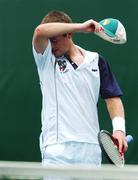 12 August 2007; Colin O'Brien, from Malahide, Co. Dublin, representing William and Mary College, USA, and Ireland, during his match against Slovakia's Jan Stancik. Colin was beaten by 5th seed Stancik 2 sets to 1 (7-6, 4-6, 0-6). World University Games 2007, Men's Singles, Round 3, National Tennis Development Centre, Bangkok, Thailand. Picture credit: Brian Lawless / SPORTSFILE