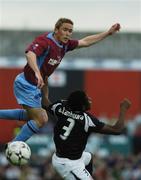 16 August 2007; Richie Baker, Drogheda United, in action against Adama Tamboura, Helsingsborgs. UEFA Cup, Second Qualifying round, First leg, Drogheda United v Helsingsborgs, Dalymount Park,  Dublin. Picture credit: Stephen McCarthy / SPORTSFILE