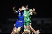 19 December 2014; John Muldoon, Connacht, wins possession in the lineout ahead of Devin Toner  , Leinster. Guinness PRO12, Round 10, Leinster v Connacht. RDS, Ballsbridge, Dublin. Picture credit: Stephen McCarthy / SPORTSFILE