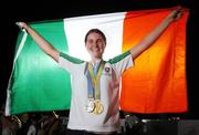 17 August 2007; Danielle McVeigh, from Kilkeel, Co. Down, representing Texas A&M University and Ireland, with her gold and silver medal. Danielle won the Gold medal in the individual event by a clear 4 shots ahead of 2nd place Mexico's Diana Cantu, after carding a 4 over par round of 76 today, with an overall score of 292, 4 over for the tournament. Danielle's score helped take the Ireland team to Silver medal position losing out by only one shot to the Mexico team with an overall team total of 602. Danielle's victory signals Ireland first gold medal since Sonia O'Sullivan and Niall Bruton's wins on track in Sheffield in 1991. World University Games 2007, Women's Team and Individual Golf Event, Final Round, Watermill Golf and Gardens, Bangkok, Thailand. Picture credit: Brian Lawless / SPORTSFILE