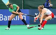 18 August 2007; Eimear Cregan, Ireland, in action against Kate Walsh, England. 2007 EuroHockey Nations Championships, Womens, Pool A, Ireland v England, Belle Vue Hockey Centre, Kirkmanshulme Lane, Belle Vue, Manchester, England. Picture credit: Oliver McVeigh / SPORTSFILE