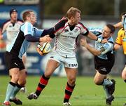 27 April 2007; Roger Wilson, Ulster, is tackled by Graeme Beveridge and John Barclay, Glasgow Warriors. Magners League, Ulster v Glasgow Warriors, Ravenhill Park, Belfast, Co. Antrim. Picture credit: Oliver McVeigh / SPORTSFILE