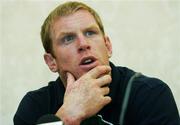 21 August 2007; Ireland's Paul O'Connell speaking at a press conference ahead of their Rugby World Cup Warm-Up game with Italy. Ireland Rugby Press Conference. Culloden Hotel, Belfast, Co. Antrim. Picture credit: Oliver McVeigh / SPORTSFILE