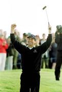 15 August 1999; Constantino Rocca celebrates his birdie putt on the 18th green to win the West of Ireland Golf Classic at the Galway Bay Golf & Country Club in Galway. Photo by Matt Browne/Sportsfile