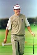 12 August 1999; Padraig Harrington after his birdie putt on the 16th green during day one of the West of Ireland Golf Classic at the Galway Bay Golf & Country Club in Galway. Photo by Matt Browne/Sportsfile
