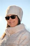 29 December 2014; Rachael Hurley, from Northumberland, England, enjoying a day at the races. Leopardstown Christmas Festival, Leopardstown, Co. Dublin. Picture credit: Barry Cregg / SPORTSFILE