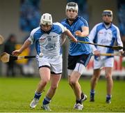 1 January 2015; Ger O'Meara, Dubs Stars, in action against Sean Ryan, Dublin. Dublin v Dubs Stars - Herald / Dublin Bus Hurling Challenge 2015. Parnells GAA Club, Dublin. Picture credit: David Maher / SPORTSFILE