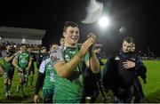 1 January 2015; Connacht's Robbie Henshaw applauds supporters after victory over Munster. Connacht v Munster, Guinness PRO12 Round 12. The Sportsground, Galway. Picture credit: Diarmuid Greene / SPORTSFILE