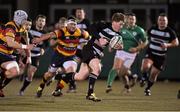 2 January 2015; Aidan Wynne, Old Belvedere, makes a break during the first half. Ulster Bank League Division 1A, Lansdowne v Old Belvedere. Aviva Stadium, Lansdowne Road, Dublin. Picture credit: Matt Browne / SPORTSFILE