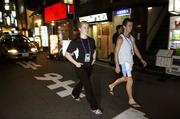 24 August 2007; Irish athletes Eileen O'Keeffe and Robert Heffernan relaxing in Osaka prior to the start of the Championships. The 11th IAAF World Championships in Athletics, Dijimahama, Kita-Ku, Osaka, Japan. Picture credit: Brendan Moran / SPORTSFILE  *** Local Caption ***