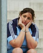26 August 2007; A dejected Dublin supporter at the end of the game. Bank of Ireland All-Ireland Senior Football Championship Semi Final, Dublin v Kerry, Croke Park, Dublin. Picture credit: David Maher / SPORTSFILE
