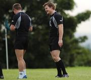 28 August 2007; Ireland's Brian O'Driscoll and Ronan O'Gara during squad training. Ireland Rugby Squad Training, St Gerard's School, Bray, Co. Wicklow. Picture Credit; Brian Lawless / SPORTSFILE