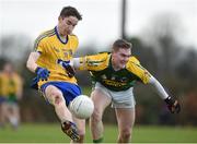 3 January 2015; Cathal Campion, Roscommon, in action against Barry O'Sullivan, Kerry. Roscommon v Kerry, Hastings Cup 2015 Group 2 Round 1. Gort GAA Grounds, Gort, Co. Galway. Picture credit: Pat Murphy / SPORTSFILE