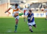4 January 2015; William Mulhall, Offaly, in action against Adam Campion, Laois. Bord na Mona O'Byrne Cup, Group A, Round 1, Offaly v Laois. O'Connor Park, Tullamore, Co. Offaly. Picture credit: Barry Cregg / SPORTSFILE