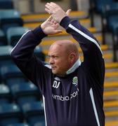 1 September 2007; Linfield Manager David Jeffery, with a visible head wound, welcomes the fans at the start of the match. CIS Insurance Cup, Group A, Linfield v Dungannon Swifts, Windsor Park, Belfast, Co. Antrim. Picture credit: Michael Cullen / SPORTSFILE