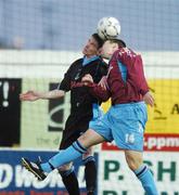 3 September 2007; Brian Shelley, Drogheda United, in action against Ian Bermingham, UCD. eircom League of Ireland Premier Division, Drogheda United v University College Dublin, United Park, Drogheda, Co. Louth. Picture credit; Paul Mohan / SPORTSFILE