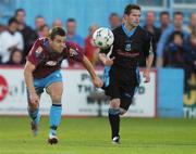 3 September 2007; Shane Robinson, Drogheda United, in action against Paul Crowley, UCD. eircom League of Ireland Premier Division, Drogheda United v University College Dublin, United Park, Drogheda, Co. Louth. Picture credit; Paul Mohan / SPORTSFILE