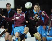 3 September 2007; Brian Shelley, Drogheda United, in action against Alan McNally, UCD. eircom League of Ireland Premier Division, Drogheda United v University College Dublin, United Park, Drogheda, Co. Louth. Picture credit; Paul Mohan / SPORTSFILE