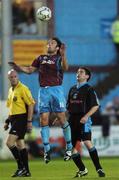 3 September 2007; Stuart Byrne, Drogheda United, in action against Paul Crowley, UCD. eircom League of Ireland Premier Division, Drogheda United v University College Dublin, United Park, Drogheda, Co. Louth. Picture credit; Paul Mohan / SPORTSFILE