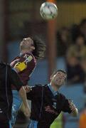 3 September 2007; Stuart Byrne, Drogheda United, in action against Paul Crowley, UCD. eircom League of Ireland Premier Division, Drogheda United v University College Dublin, United Park, Drogheda, Co. Louth. Picture credit; Paul Mohan / SPORTSFILE