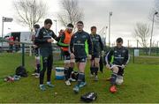 6 January 2015; Munster players, including Felix Jones, CJ Stander, Ronan O'Mahony, Stephen Archer and Peter O'Mahony before squad training ahead of their Guinness PRO12, Round 13, game against Zebre on Saturday. Munster Rugby Squad Training, Cork Institute of Technology, Bishopstown, Cork. Picture credit: Diarmuid Greene / SPORTSFILE