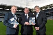 7 January 2015; Micheál Martin, left, Chairman of the Games Development Committee, Uachtarán Chumann Lúthchleas Gael Liam Ó Néill, centre, and Ard Stiúrthóir of the GAA Páraic Duffy, in attendance at the Minor Review Workgroup Report launch. Croke Park, Dublin. Picture credit: Barry Cregg / SPORTSFILE