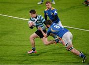 7 January 2015; Andrew Lynch, St Gerard's School, is tackled by Ruadhan McDonnell, Wilson's Hospital. Bank of Ireland Leinster Schools Vinny Murray Cup 1st Round, Wilson's Hospital v St Gerard's School, Donnybrook Stadium, Donnybrook, Dublin. Picture credit: Piaras Ó Mídheach / SPORTSFILE