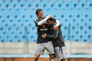 7 September 2007; Kevin Kilbane, left, with his team-mate Andy Reid, Republic of Ireland, during training session. Republic of Ireland Training Session. Slovan Stadium, Bratislava, Slovakia. Picture credit; David Maher / SPORTSFILE