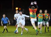 7 January 2015; Darroch Mulhall, Kildare, in action against Sean Gannon, Carlow. Bord na Mona O'Byrne Cup, Group B, Round 2, Kildare v Carlow, Geraldine Park, Athy, Co. Kildare. Picture credit: David Maher / SPORTSFILE