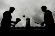 5 September 2007; Dublin captain Johnny McCaffrey, right, and Galway captain Kevin Hynes, at a photocall ahead of the All-Ireland U21 Hurling Final, which will be taking place on the 9th September 2007. Croke Park, Dublin. Picture credit; Pat Murphy / SPORTSFILE