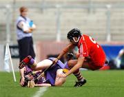 9 September 2007; Gemma O'Connor, Cork, in action against Caroline Murphy, Wexford. Gala All-Ireland Senior Camogie Final, Cork v Wexford, Croke Park, Dublin. Picture credit; Paul Mohan / SPORTSFILE