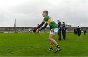 11 January 2015; Killian Spillane, Kerry, prepares to take a sideline kick, his first kick of the game after coming on as a substitute. McGrath Cup, Quarter-Final, Kerry v IT Tralee, Austin Stack Park, Tralee, Co. Kerry. Picture credit: Brendan Moran / SPORTSFILE