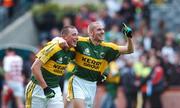 16 September 2007; Kerry's Sean O'Sullivan, right, celebrates with team-mate Kieran Donaghy after the match. Bank of Ireland All-Ireland Senior Football Championship Final, Kerry v Cork, Croke Park, Dublin. Picture credit; Brian Lawless / SPORTSFILE