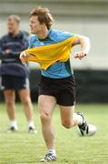 25 September 2007; Ireland captain Brian O'Driscoll puts on a training bib during squad training. 2007 Rugby World Cup, Pool D, Irish Squad Training, Stade Bordelais, Bordeaux, France. Picture credit: Brendan Moran / SPORTSFILE