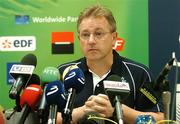 25 September 2007; Ireland head coach Eddie O'Sullivan during a press conference. Ireland Rugby Press Conference, 2007 Rugby World Cup, Sofitel Bordeaux Aquitania, Bordeaux, France. Picture credit: Brendan Moran / SPORTSFILE