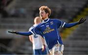 18 January 2015; Martin Dunne, Cavan, celebrates after scoring his side's first goal. Bank of Ireland Dr McKenna Cup, Group A, Round 3, Cavan v Monaghan, Kingspan Breffni Park, Cavan. Photo by Sportsfile