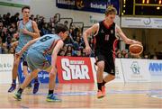 19 January 2015; Daniel Currie, Lagan College Belfast, in action against Ruairi O'Sullivan, Colaiste Pobail Setanta. All-Ireland Schools Cup U19C Boys Final, Lagan College Belfast v Colaiste Pobail Setanta. National Basketball Arena, Tallaght, Dublin. Picture credit: Barry Cregg / SPORTSFILE