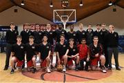 20 January 2015;  St Mary's College Galway team. All-Ireland Schools Cup U19B Boys Final, St Vincents Glasnevin v St Mary's College Galway, National Basketball Arena, Tallaght, Dublin. Picture credit: David Maher / SPORTSFILE