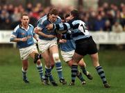 13 February 2000; Barry O'Neill of Garryowen is tackled by John Lacey of Shannon during the AIB All-Ireland League Division 1 match between Garryowen and Shannon at Dooradoyle in Limerick. Photo by Matt Browne/Sportsfile