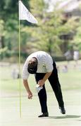 1 August 1999;  Darren Clarke, pictured after taking the ball from the hole, after he shot a hole-in-one at the 5th during day three of the Smurfit European Open at the K-Club in Straffan, Kildare. Photo by Matt Browne/Sportsfile