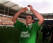 19 March 2000; Rob Henderson of Ireland celebrates after the Six Nations Rugby Championship match between France and Ireland at the Stade de France in Paris, France. Photo by Ray Lohan/Sportsfile