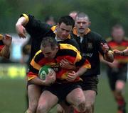17 April 1999; Simon Alnutt of Buccaneers in action against Stephen McIvor of Lansdowne during the AIB All-Ireland League Division 1 match between Buccaneers RFC and Lansdowne RFC at Moher Road in Ballinasloe, Galway. Photo by Matt Browne/Sportsfile