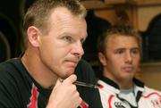 2 October 2007; Ulster head coach Mark McCall during a media session ahead of their Magners League fixture against the Newport Gwent Dragons on Saturday. Ulster Rugby Squad Media Session, Newforge Country Club, Belfast, Co. Antrim. Picture credit; Oliver McVeigh / SPORTSFILE