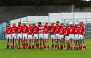 25 August 2007; The Cork players stand for the National Anthem. Erin All-Ireland U21 Hurling Championship Semi-Final. Semple Stadium, Thurles, Co. Tipperary. Picture credit: Ray McManus / SPORTSFILE